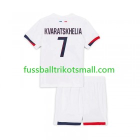 Fußballtrikots Paris Saint-Germain Khvicha Kvaratskhelia 7 Kinder 2024-2025 Kurzarm Auswärts-trikot kaufen
